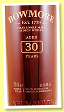 Bowmore 30 yo 'Release 2022' (45.3%, OB, 2,556 bottles) Bowmore 30 yo 'Release 2022' (45.3%, OB, 2,556 bottles)